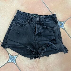 Wild Fable Black Frayed Jean Shorts